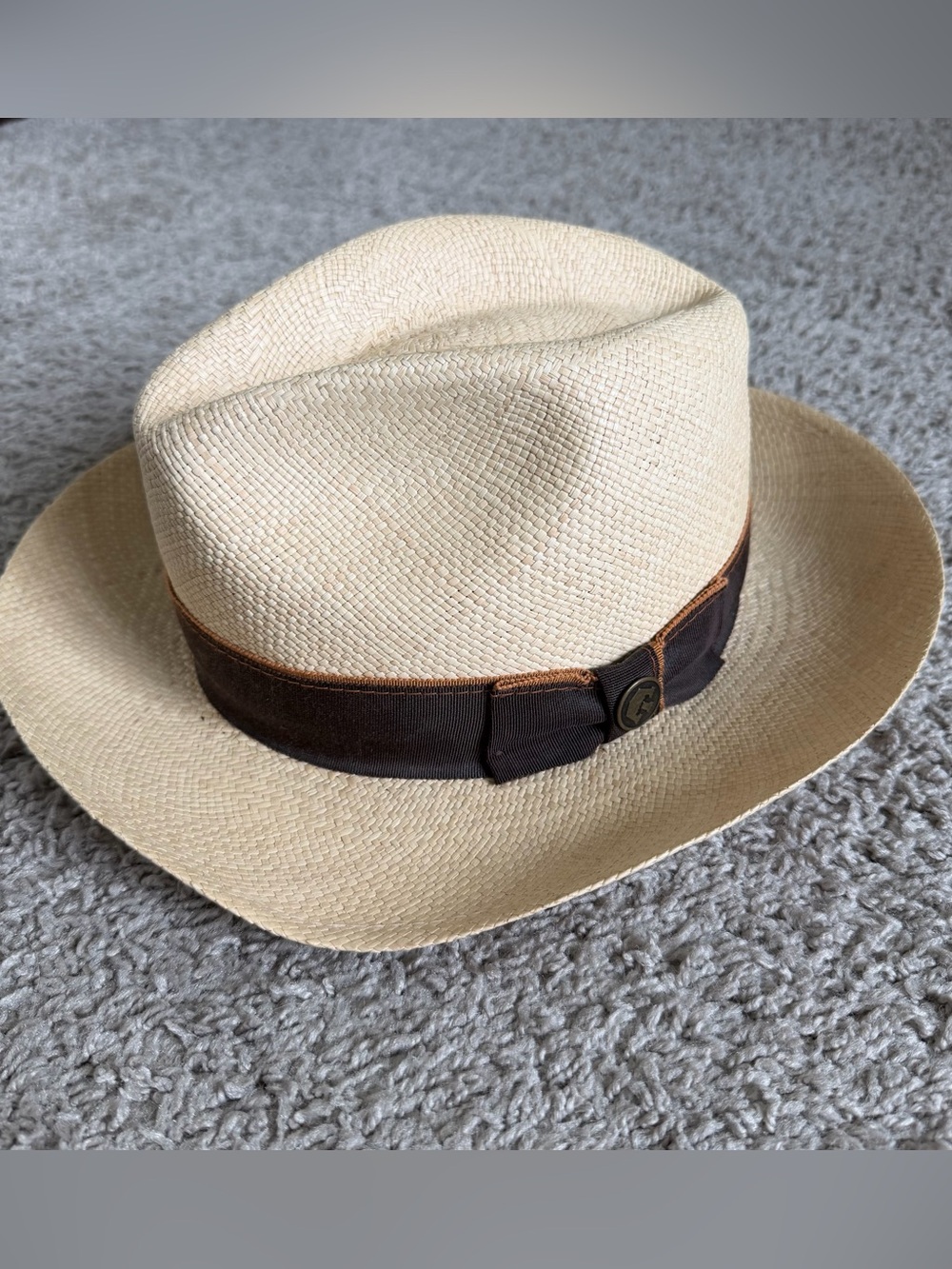 Goorin Bros Wide Brim Toquilla Straw Fedora Hat